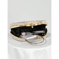 thumbnail image 5 of JKCCZLL QWINEE Women's Shell Shaped Clutch Purse Ruched Mini Crossbody Bag Elegant Evening Handbag with Chain Strap,Solid Beige,1, 5 of 6