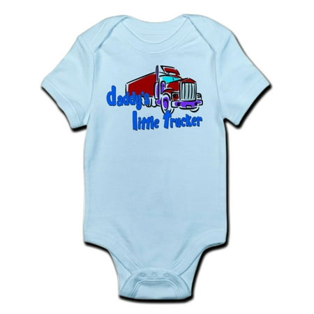 - CafePress - Daddy's Little Trucker - Blue Infant Bodysuit - Baby Light Bodysuit