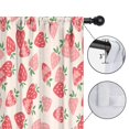 thumbnail image 4 of Blackout Kids Curtains,Strawberry Plants Fruit Light Pink Pattern Childrens Insulated Curtains Set Of 2,Bedroom Essentials,Toddler Room Decor 52"x63", 4 of 5