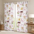 thumbnail image 2 of Homewish Kids Teens Girls Cartoon Ballet Bear Black Out Curtains,Kawaii Floral Bowknot Curtains Pack of 2 (42x63 Each),Dreamy Princess Bedroom Curtains,Microfiber Bedroom Decor, 2 of 6
