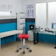 thumbnail image 5 of Silla de bar taburete redondo ajustable con ruedas ilios innova  Rojo, 5 of 9