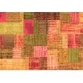 thumbnail image 1 of Ahgly Company Indoor Rectangle Patchwork Orange Transitional Area Rugs, 7' x 9', 1 of 1