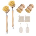thumbnail image 1 of Cepillo para fregar platos, juego de cepillos de madera para fregar platos, platos, ollas y fregadores para limpieza. 8 piezas, 1 of 9