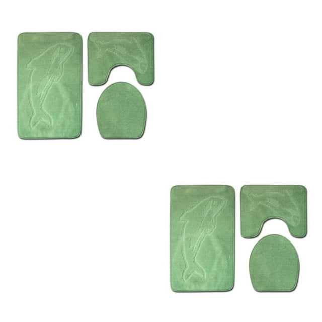 kurtrusly 3pcs Polyester Absorbent Bath Mat For Bathtub And Shower Easy To Install Durable Anti-slip PJ210611-B003 2Set