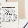 thumbnail image 2 of Abbracc Geometry Math Ruler Triangle Ruler Straight Ruler for Measuring Black, 2 of 3