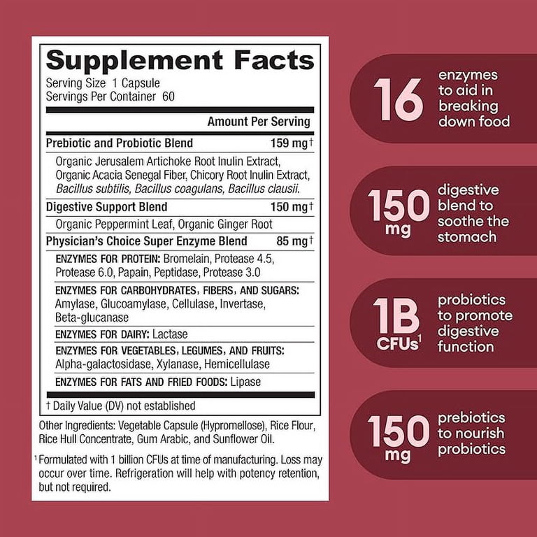 Digestive Enzymes with Probiotics, 60 Capsules photo 7