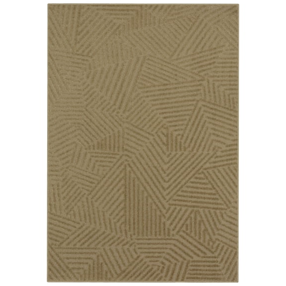 Maples Rugs Sansa Modern Geometric Indoor Area Rug, 5' x 7', Tan