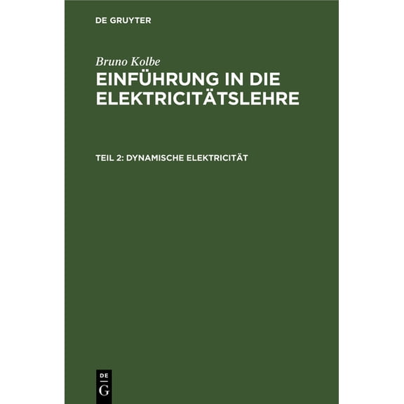 Dynamische Elektricität, (Hardcover)