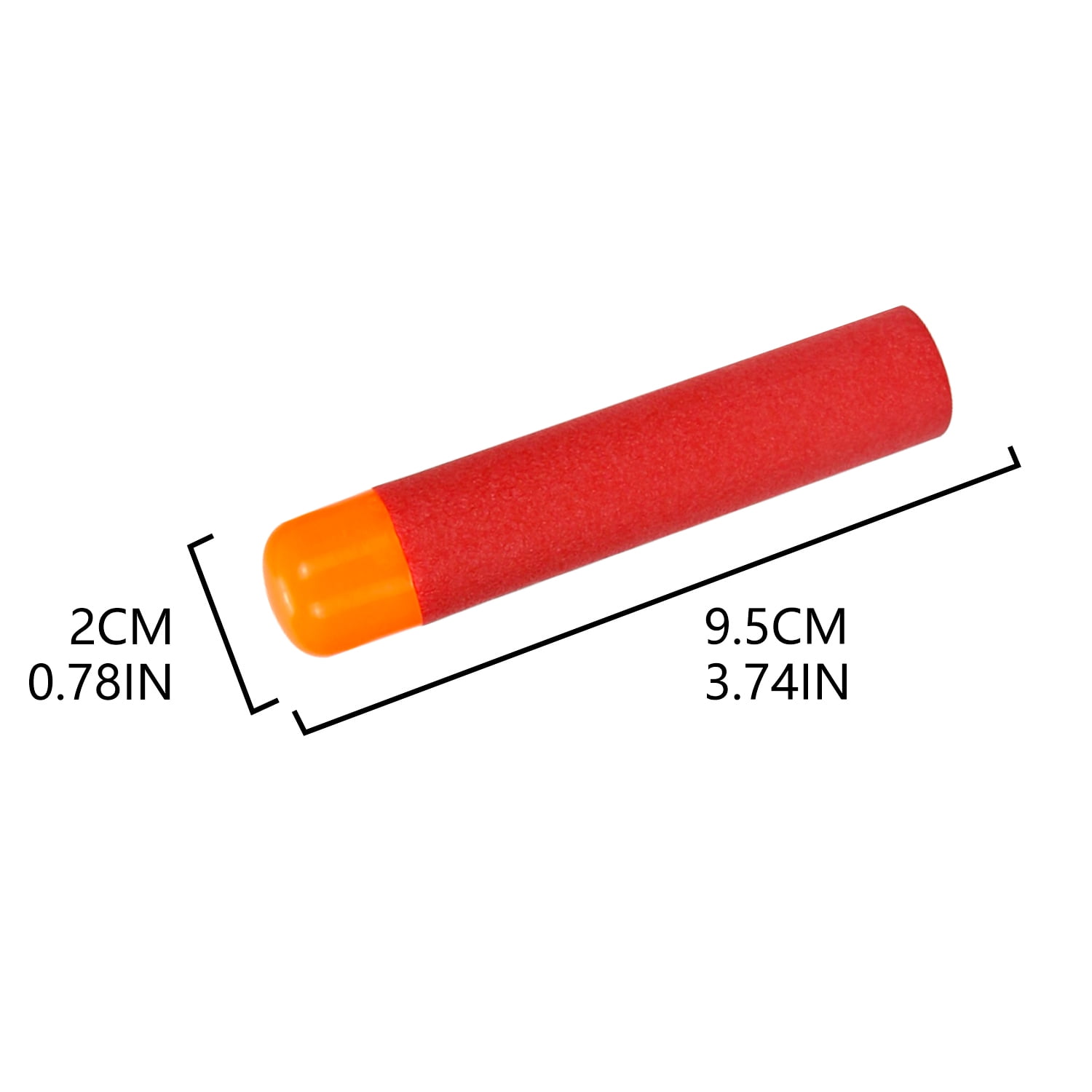 BOROLA 36PCS 9.5CM Hollow Warhead Soft Sponge Foam Filled Dart Bullet Compatible For Nerf Mega Series Blaster(Blue)