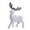 White, variant on CuiLiyq Simulation Christmas Deer Decoration, Plastic Standing Posture Deer Ornament With Shiny Antlers, Tabletop Ornaments for Cabinet Mantel Shelves Fireplace Home Decor (Blue)
