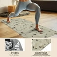 thumbnail image 4 of Beige Leaf Butterfly Pattern Hot Yoga Mat Towel Non Slip for Hot Yoga - Quick-Drying Yoga Mat Cover with 4 Corner Pockets with Travel Bag - Hot Yoga Towel Non Slip Grip Moisture Wicking Sweat 70"x26", 4 of 6