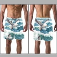 thumbnail image 3 of luoweisi Men's Beach Shorts Quick Dry Swim Trunks with Mesh Lining Seagull XL, 3 of 5