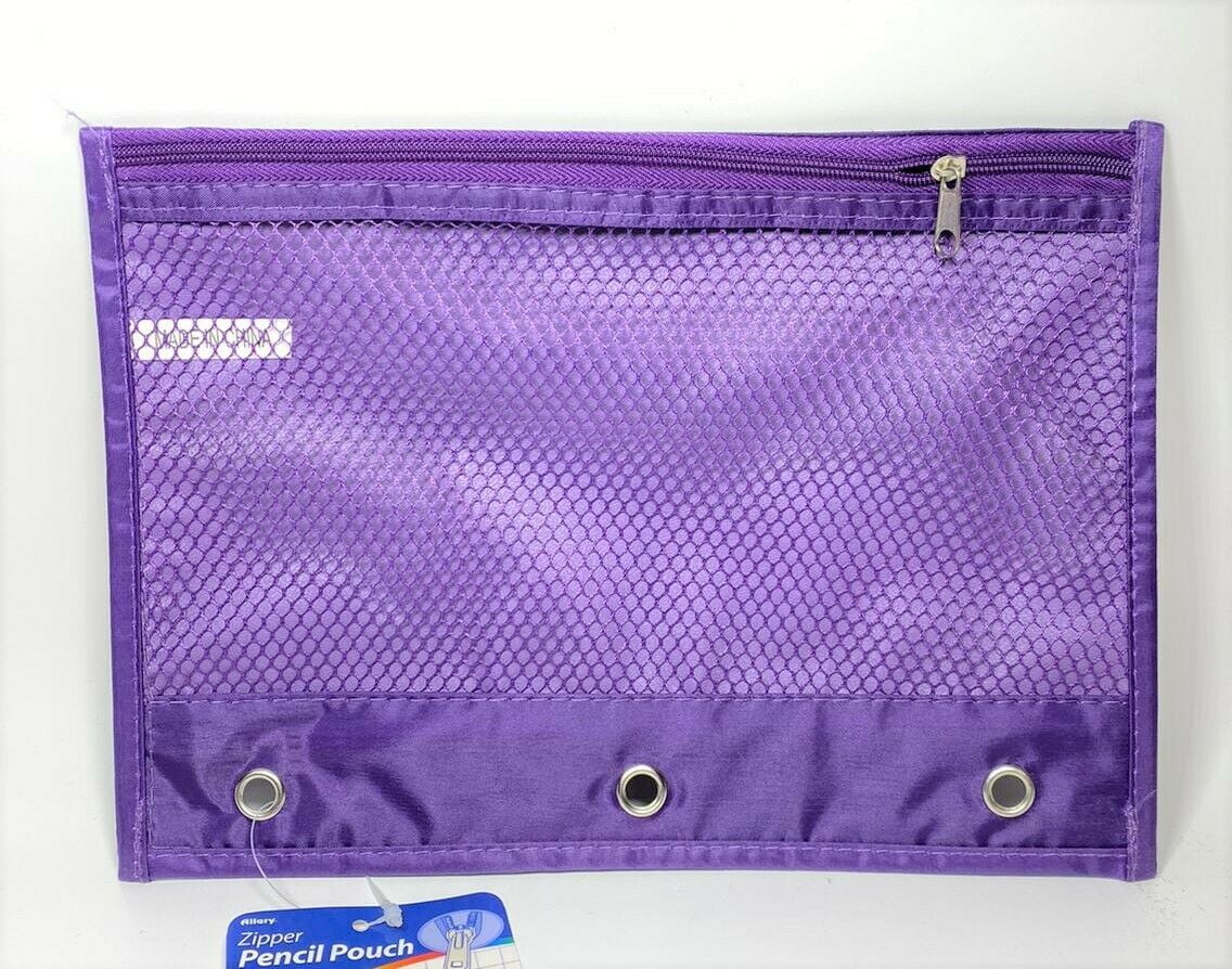 Zipper Pencil Pouch 6.9'x10' - Purple