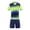 Green A, variant on Children's 2 Piece Gradient Quick Dry Sportwear Set Short Sleeve Crew Neck Solid Color Sportswear Uniform Age 5-15 Years