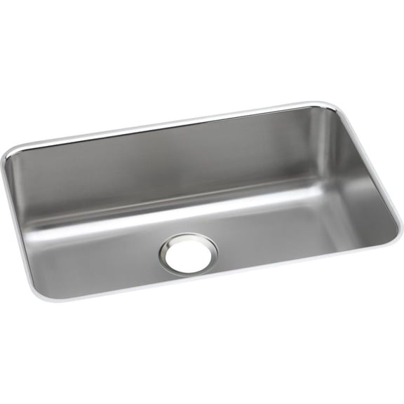 Elkay Lustertone Classic Stainless Steel 26-1/2" x 18-1/2" x 8", Single Bowl Undermount Sink
