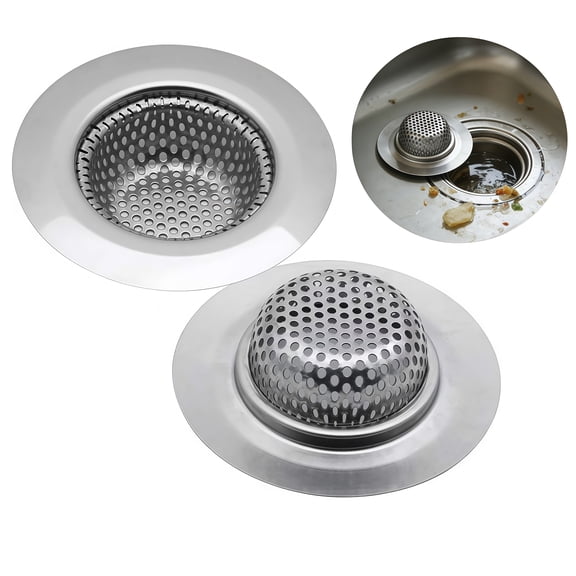 GIXUSIL 2 Pack Sink Strainer for Most Kitchen Sink Drain Basket, Upgraded Safe Design Kitchen Sink Strainer (Outer Diameter 1.57 inch)