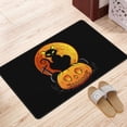 thumbnail image 3 of DouZhe Vintage Pumpkin Skull Black Cats Rugs Doormat, Non-Slip Machine Washable Carpets Floor Door Mat , 36" x 24", 3 of 6
