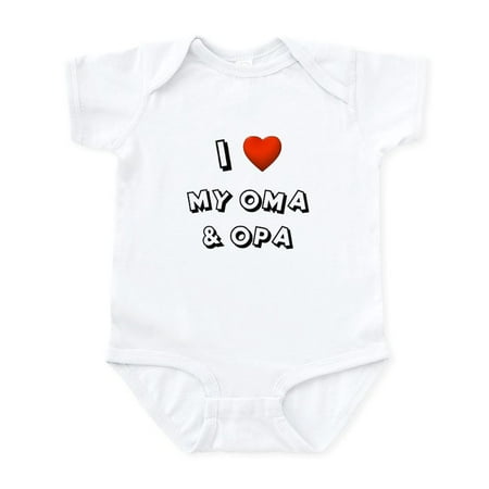 

CafePress - I Love My Oma & Opa Infant Bodysuit - Baby Light Bodysuit Size Newborn - 24 Months