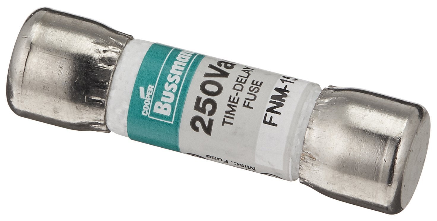 Bussmann FNM-15 15 Amp Fusetron Time-Delay Supplementary Cartridge Fuse, 125V UL Listed by Bussmann