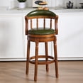thumbnail image 6 of AULIFE Bar Stools Mid-Back Modern Swivel Barstools,Kitchen Counter Genuine Leather Upholstered Island Barstool with Footrest for Home Kitchen Dining Room, 6 of 6