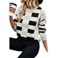 thumbnail image 5 of a.Jesdani Elegant Plaid Drop Shoulder Sweater - Versatile & Chic for Any Event, 5 of 5