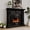 Black, variant on BOSHIRO Electric Fireplace with Mantel, 48 Inch Fireplace Tv Stand with Birdcage Fireplace Heater for Bedroom, Entryway Decor