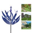 thumbnail image 3 of Sculpture de Vent, Décoration de Rotateur de Moulin à Vent Bleu pour Patios, 3 of 8