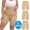 Nude, variant on 3 Packs Women's Plus Size Slip Shorts XL-4XL High Waisted Smooth Breathable Slip Short Under Dresses