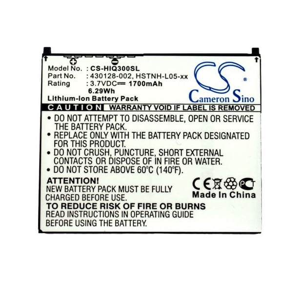 1700mAh HSTNH-S12B 430128-002 HSTNH-L05-xx HSTNH-F15C Battery for HP iPAQ FB077AA iPAQ FB079AT iPAQ FB078AA iPAQ 314 iPAQ 300 iP