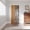 Brown, variant on 36”×80” OAK Color Upgrade Double PVC Material Accordion Door With Hareware Kit Included, Oak PVC Sliding Door With Oak Handle