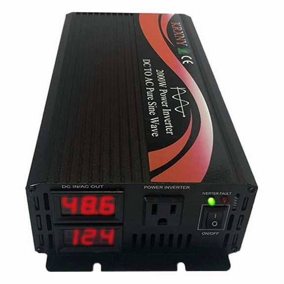 2000W Pure Sine Wave Power Inverter 48V DC to 110V AC with LED Display US Stock