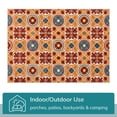 thumbnail image 4 of Well Woven Dorado Audun Modern Geometric Red Indoor/ Outdoor High-Low Pile 7'10" x 9'10" Area Rug, 4 of 8