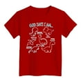 thumbnail image 4 of Gelikeya Boys Dinosaur Print Short Sleeve T-Shirt Size 5-6 Casual Crewneck Graphic Tee Soft Cotton Summer Top for Active Boys Comfortable and Trendy Design (Toddlers, Red), 4 of 4