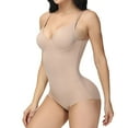 thumbnail image 3 of Elainilye Fashion Bodysuits for Women Tummy Control Ladies One-Piece Body Shaper Butt Lifting Shapewear Stretch Slimming Body Corset,Brown, 3 of 7