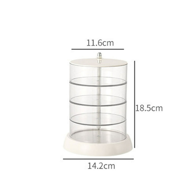 Hair Accessories Organizer Box Clear Rotatable Storage Box for Hair  Accessories Watch Necklace Four Layers 