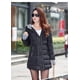 thumbnail image 2 of Chaqueta de algodón de longitud media a larga para mujer, chaqueta de algodón con capucha y corte ajustado para invierno, 2 of 3