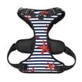thumbnail image 5 of Picia Starfish Navy Blue Stripe No-Pull Dog Harness Reflective Front Clip Vest with Handle,Step-in Air Dog Harness,Adjustable 2 Metal Rings 4 Buckles,Easy to Put on & Take Off Medium, 5 of 9