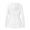 thumbnail image 4 of Sheghy Womens Tops Round Neck Zipper Long Sleeve Sun Protection Casual Outerwear Tops White M, 4 of 9