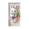 thumbnail image 1 of YWIYIUD 1PC Happy Easter Door Cover Easter Decorations, 71x35 Inch Easter Rabbit Eggs Door Banner Welcome Easter Banner Spring Theme Rabbit Door for Front Door Wall Indoor Outdoor Home Decor, 1 of 5
