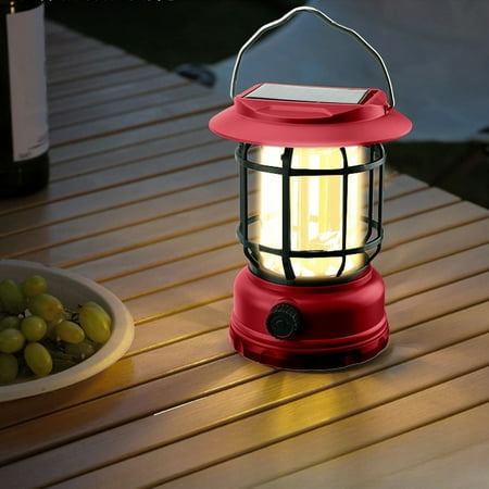 

Seasonal Savings LED Outdoor Camping Ambient Lighting Vintage Horse Lights USB Rechargeable Solar Hanging Lights Red Akmoler