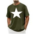 thumbnail image 4 of PNTUTB Men's Fashion Star Print Short Sleeve Crew Neck Casual Summer Classic Basic Tee Shirts, 4 of 6
