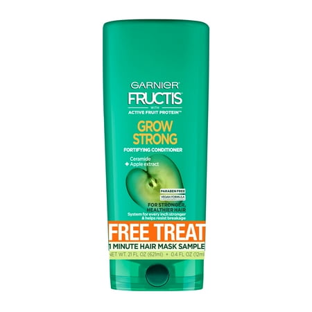 Garnier Fructis Grow Strong Conditioner with a Free Strengthening Treat 1 Minute Hair Mask Sample, 1 kit