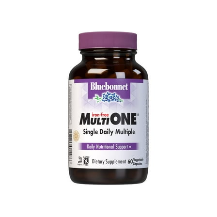 Bluebonnet Multi One (Iron Free) Complete Full Spectrum Multiple, B Vitamins, 60 Days