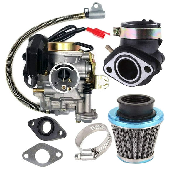 Carburetor Fit for GY6 50CC 49CC 4 Stroke Taotao Engine 18mm Carb Intake Manifold Air Filter