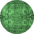 thumbnail image 1 of Ahgly Company Indoor Round Persian Emerald Green Traditional Area Rugs, 7' Round, 1 of 4