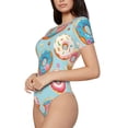 thumbnail image 3 of Picia Colorful Donut Womens One Piece Swimsuits Modest Tummy Control Bathing Suits Lace Up Slimming Swim Suit-X-Large, 3 of 9