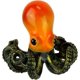 thumbnail image 1 of bronze resin octopus lamp coastal accent decor red orange nautical amber decorative desk art table lamp, 1 of 5