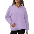 thumbnail image 4 of NMMUED Workout Hoodie, Hooded Sweatshirt Women, Workout Hoodies for Women, Travel Hoodie, Oversized Hoodies for Women, Purple XL, 4 of 6