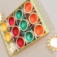 thumbnail image 3 of Export Store Clay Diya for Diwali/ Fancy Diya for Diwali/ Handmade Designer Terracotta Clay Diyas for Lighting Decor Multi Colour Diya with Wicks. (Pack of 12), 3 of 4