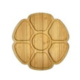 thumbnail image 1 of Clearance Sale Wooden Flower Shaped Tray Fruit Tray Wood Rotatable Tray, 1 of 7